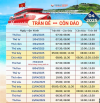 Thông Báo: Lịch Tàu Trần Đề - Côn Đảo 4/2025