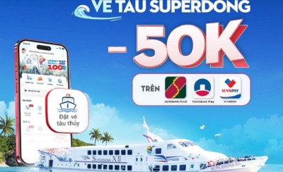 dau tuan uu dai tung bung giam 50k khi dat ve tau superdong tren vi vnpay