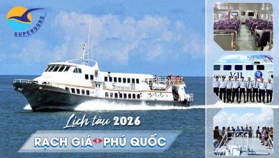 Lịch chạy tàu Superdong Rạch Giá đi Phú Quốc 2026